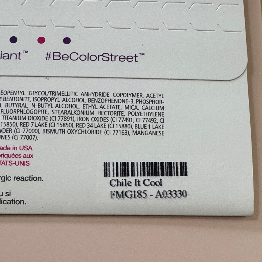 Color Street Glittering Rose Nail Strips - Chile it Cool - Picture 2 of 3